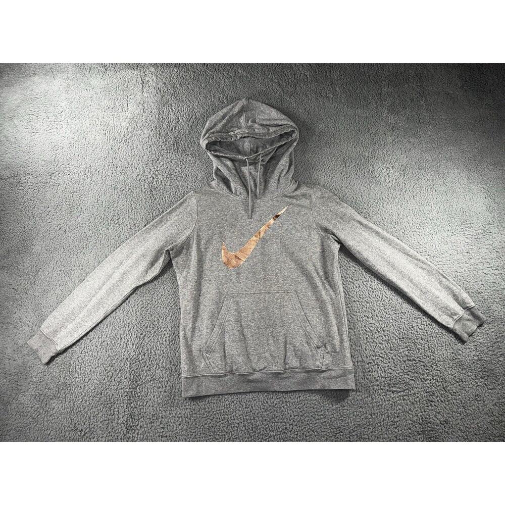 Nike Hoodie‎ Women XS Graphic Swoosh Fleece High Neck Pullover